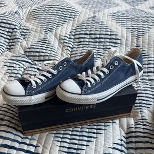 Converse Navy and White Low-Top Sneakers